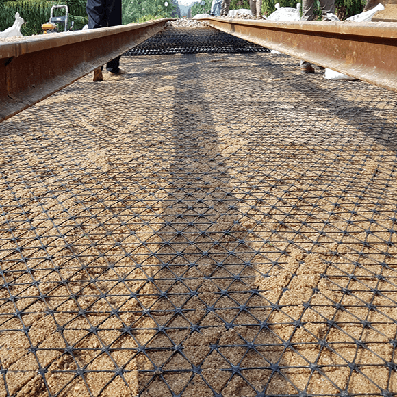 Tensar geogrids being used for the rehabilitation works of the Gemas Metakab Railway